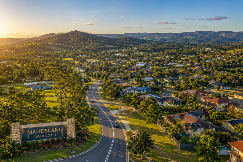 Scenic view of Maudsland suburb