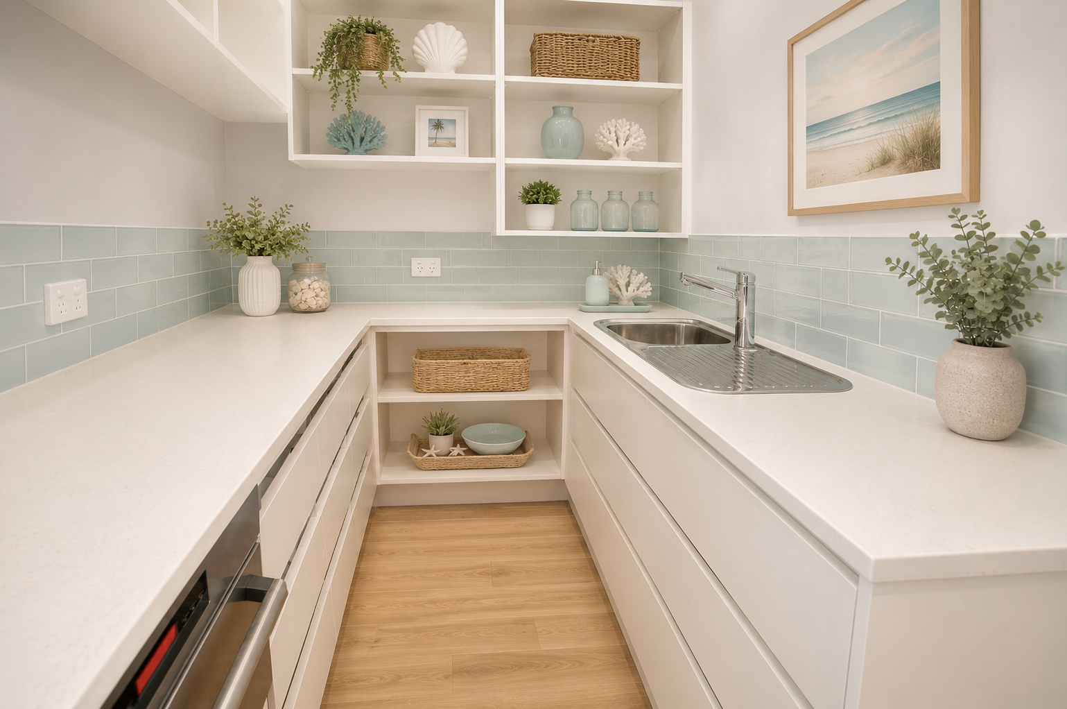 Benecia House built by Bluewood Homes featuring coastal-inspired home design render