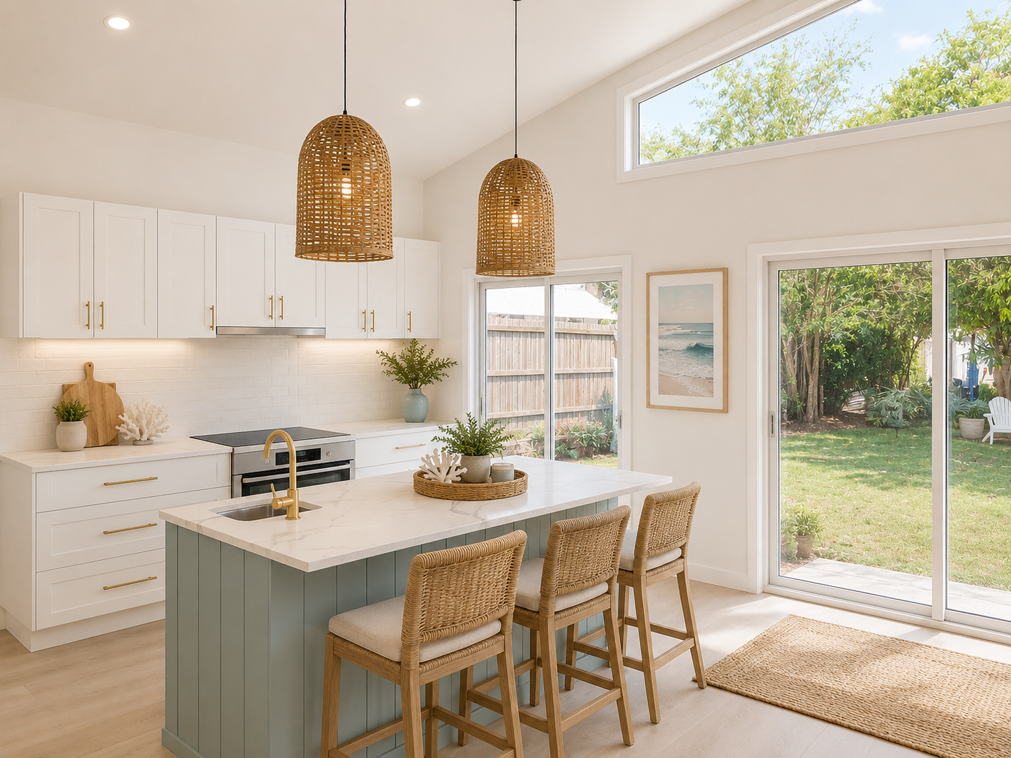 Harris House built by Bluewood Homes featuring coastal-inspired home design render